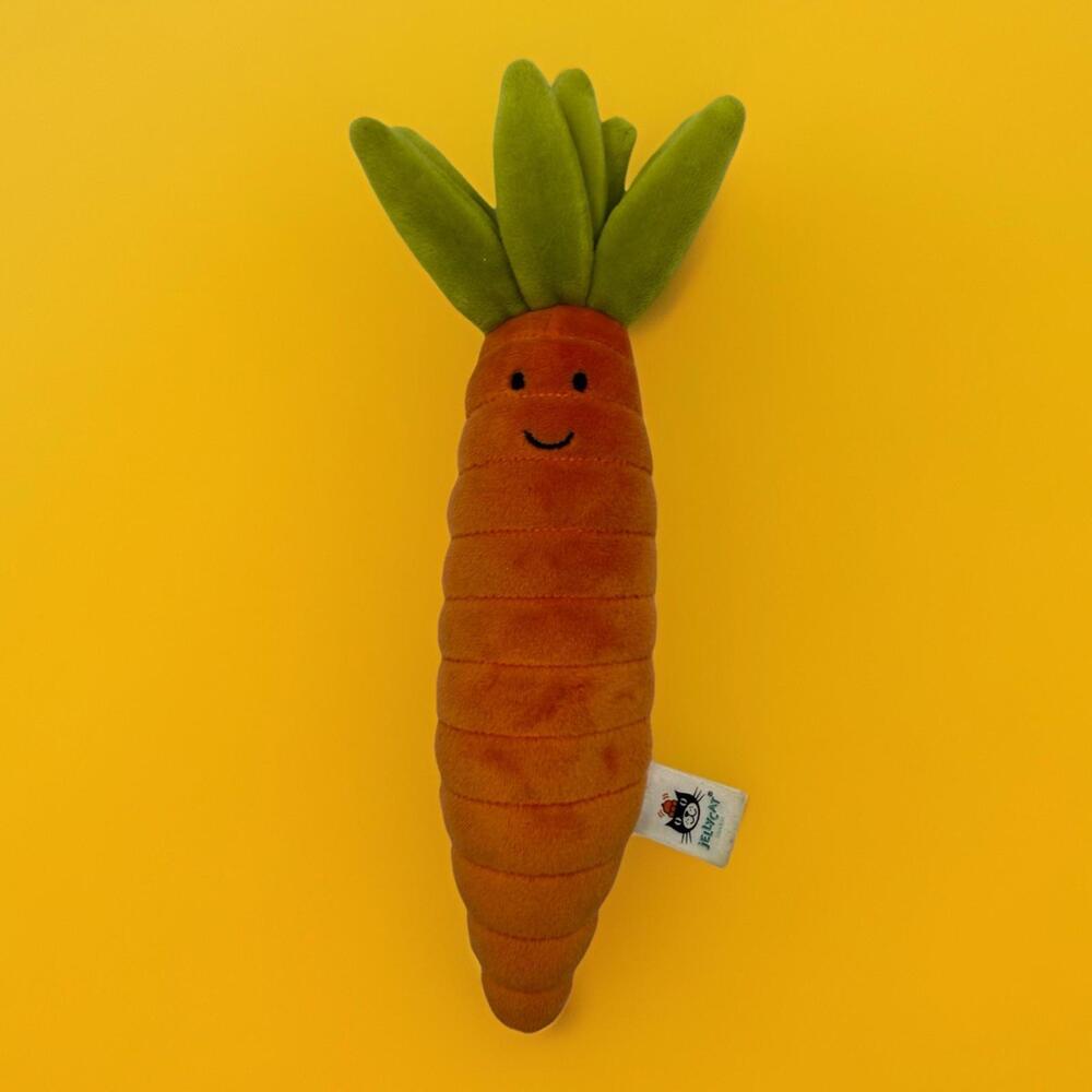 Jellycat London Vivacious Carrot Plush Stuffed Vegetable
